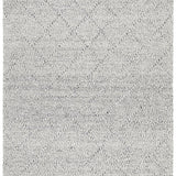 Macey Grey Marble Lattice Wool Rug