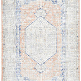 Madison Peach Ivory Faded Vintage Medallion Rug