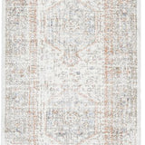 Madison Silver Faded Vintage Medallion Hallway Runner Rug