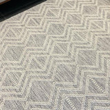 Macey Ivory Black Ethnic Print Wool Rug