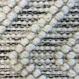 Macey Ivory Black Ethnic Print Wool Rug
