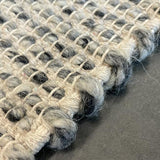 Macey Grey Marble Lattice Wool Rug