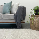 Macey Dreamy Ivory Geometric Wool Rug