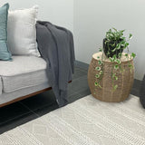 Macey Dreamy Ivory Geometric Wool Rug