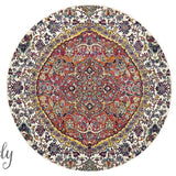 Maya Multicoloured Flower Transitional Round Rug