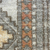 Madison Grey Terracotta Aztec Medallion Rug