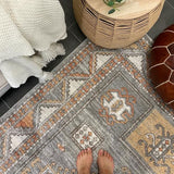 Madison Grey Terracotta Aztec Medallion Rug