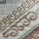 Madison Light Grey Terracotta Aztec Medallion Rug