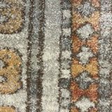 Madison Light Grey Terracotta Aztec Medallion Rug