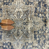 Madison Ocean Navy Faded Vintage Medallion Rug