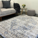 Madison Ocean Navy Faded Vintage Medallion Rug