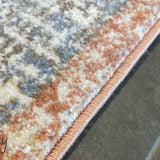 Madison Peach Ivory Faded Vintage Medallion Rug
