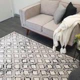 Metropolitan Maisie Ivory Black Geometric Diamonds Rug