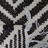 Bohemian Brown Charcoal Diamond Hand-Loomed Textured Rug