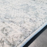 Mystique Silver White Vintage Patterned Rug
