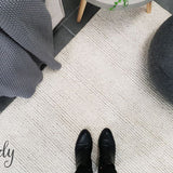 Elements Luna Natural White Felted Wool Rug