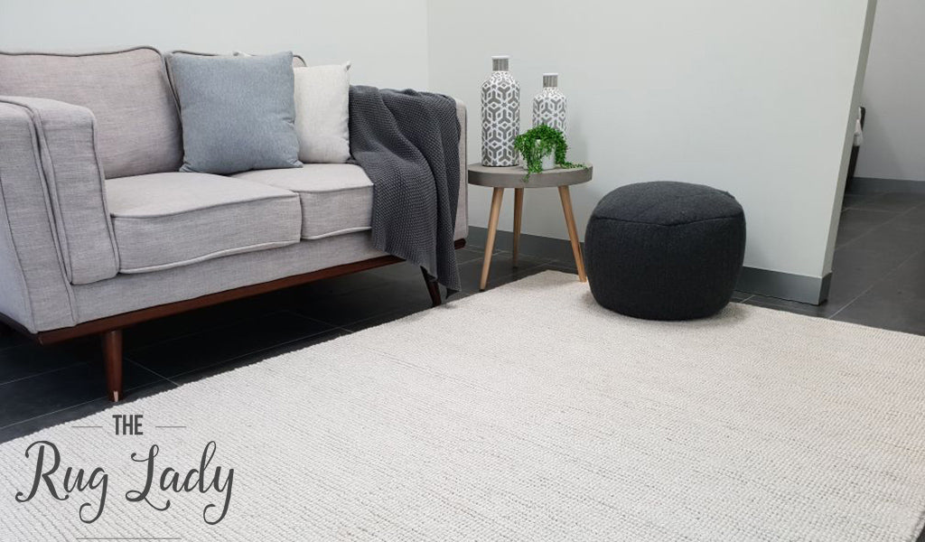 Elements Luna Natural White Felted Wool Rug