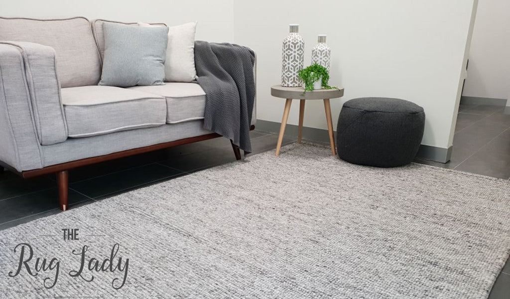 Elements Luna Grey Felted Wool Rug