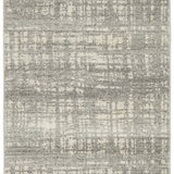 Mystique Silver White Crosshatch Hallway Runner