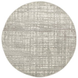 Mystique Silver White Crosshatch Round Rug