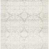 Mystique Silver White Suzani Prints Transitional Rug