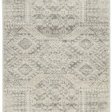 Mystique Silver White Vintage Patterned Hallway Runner