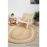Nyla Natural White Border Jute Rug
