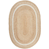Nyla Natural White Border Jute Rug