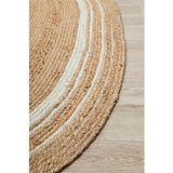 Nyla Natural White Border Jute Rug