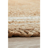 Nyla Natural White Border Jute Rug