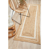 Nyla Natural White Border Jute Rug
