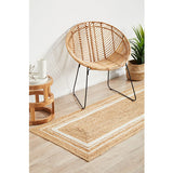 Nyla Natural White Border Jute Rug