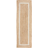 Nyla Natural White Border Jute Rug