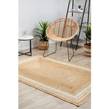 Nyla Natural White Border Jute Rug