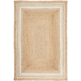 Nyla Natural White Border Jute Rug