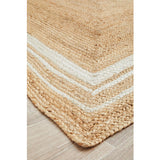Nyla Natural White Border Jute Rug