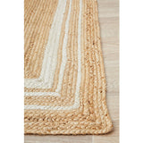 Nyla Natural White Border Jute Rug