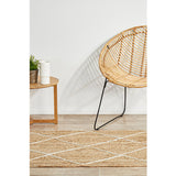 Nyla Natural Diamond Pattern Jute Runner Rug