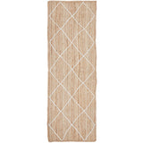 Nyla Natural Diamond Pattern Jute Runner Rug