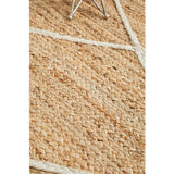 Nyla Natural Diamond Pattern Jute Runner Rug