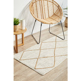 Nyla Off-White Diamond Pattern Jute Rug
