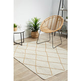 Nyla Off-White Diamond Pattern Jute Rug