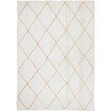 Nyla Off-White Diamond Pattern Jute Rug
