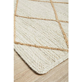 Nyla Off-White Diamond Pattern Jute Rug