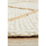 Nyla Off-White Diamond Pattern Jute Rug
