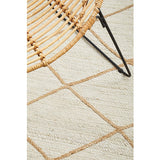 Nyla Off-White Diamond Pattern Jute Rug