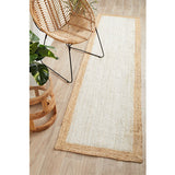 Nyla Off-White Natural Border Jute Rug