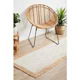 Nyla Off-White Natural Border Jute Rug