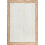 Nyla Off-White Natural Border Jute Rug