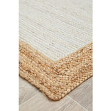 Nyla Off-White Natural Border Jute Rug